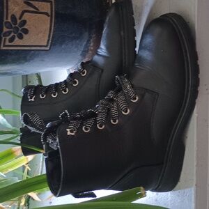 Girls combat boots 4y black
